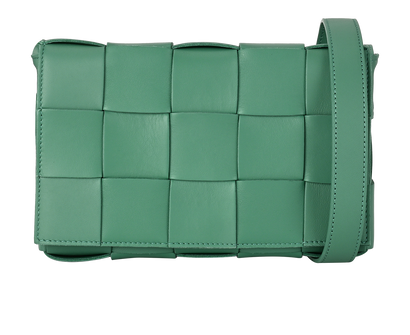 Medium Cassette, &pound;850, Handbags, Green, Leather, Front view